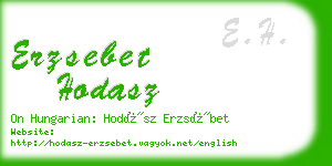 erzsebet hodasz business card